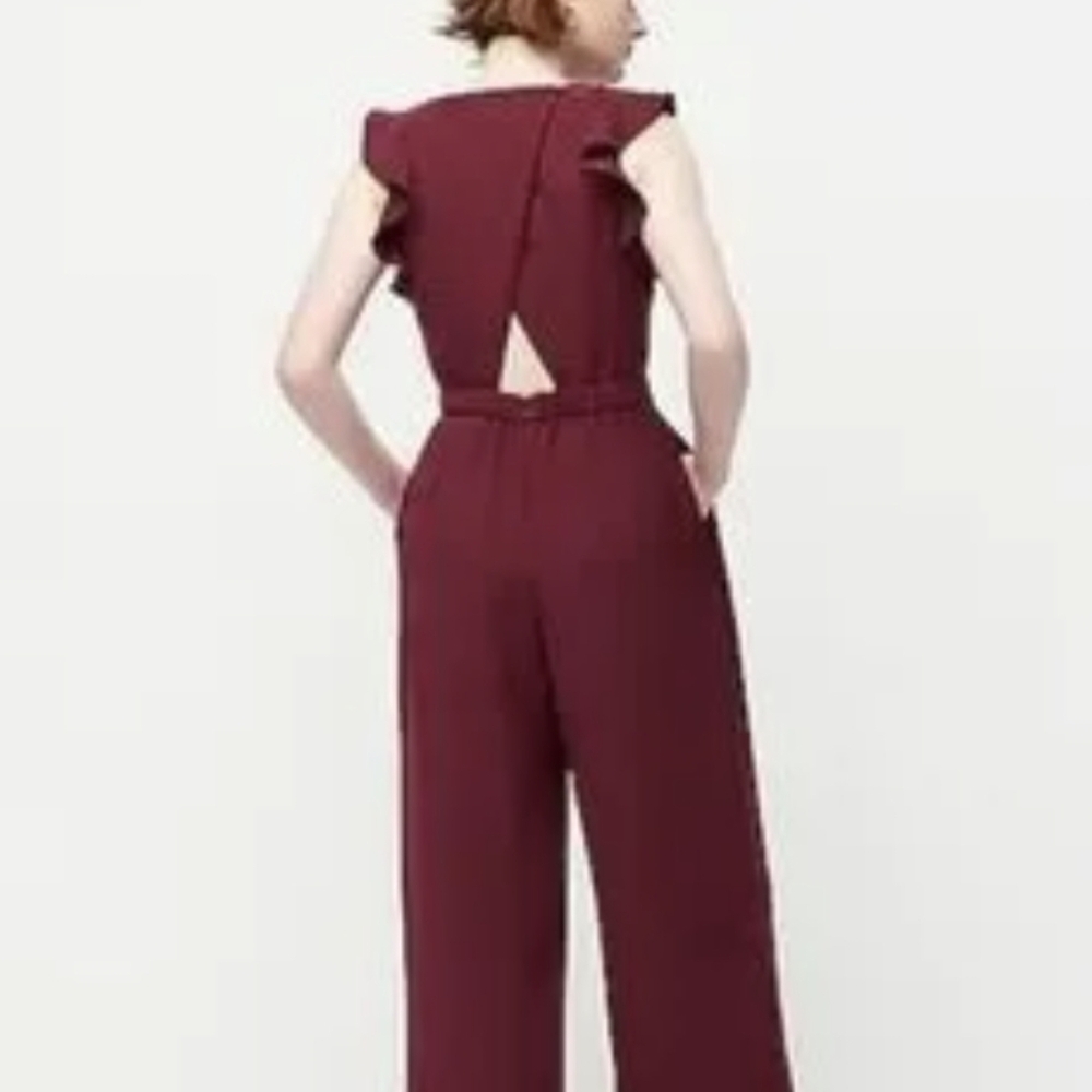 J.CREW Sleeveless Ruffle Top Jumpsuit